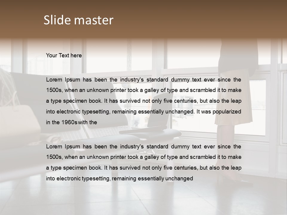 Business People In A Taxi PowerPoint Template