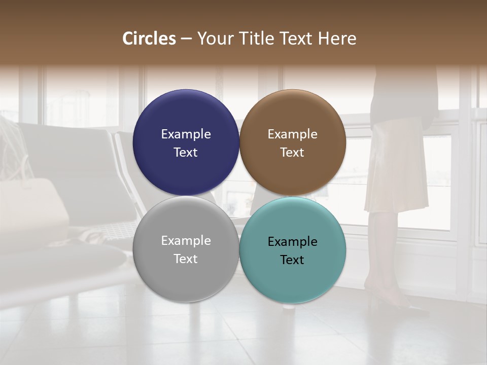 Business People In A Taxi PowerPoint Template