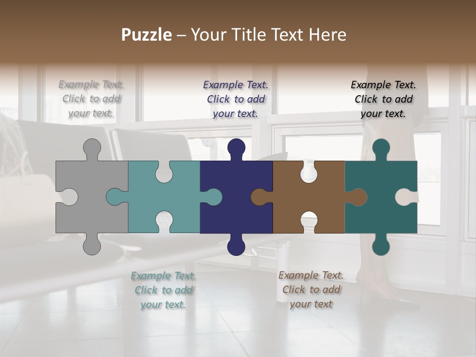 Business People In A Taxi PowerPoint Template