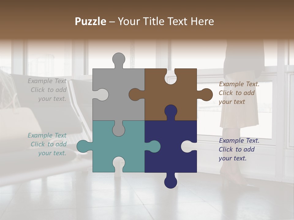 Business People In A Taxi PowerPoint Template