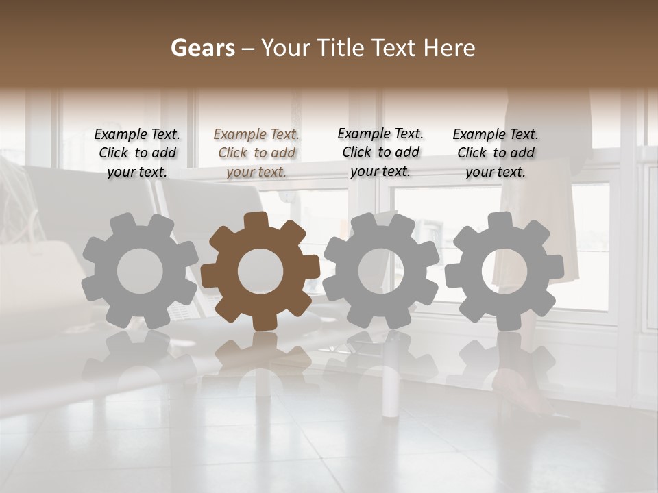 Business People In A Taxi PowerPoint Template