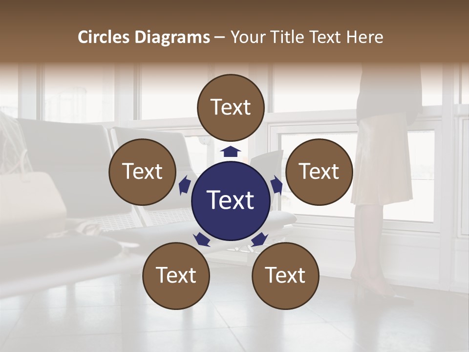 Business People In A Taxi PowerPoint Template