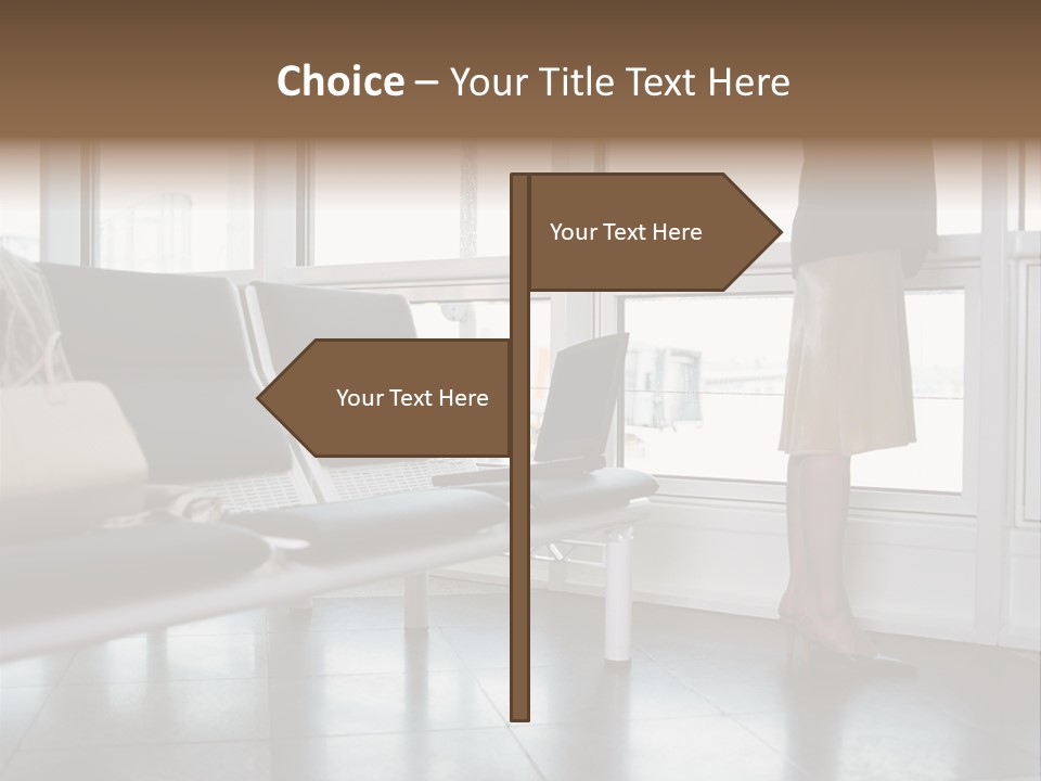 Business People In A Taxi PowerPoint Template