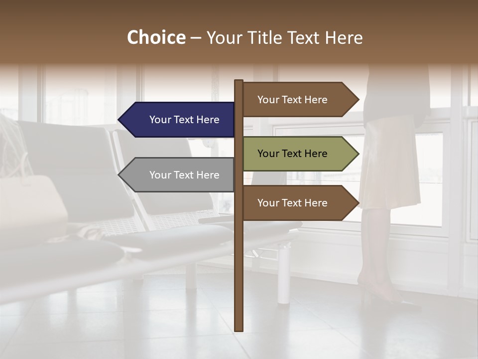 Business People In A Taxi PowerPoint Template
