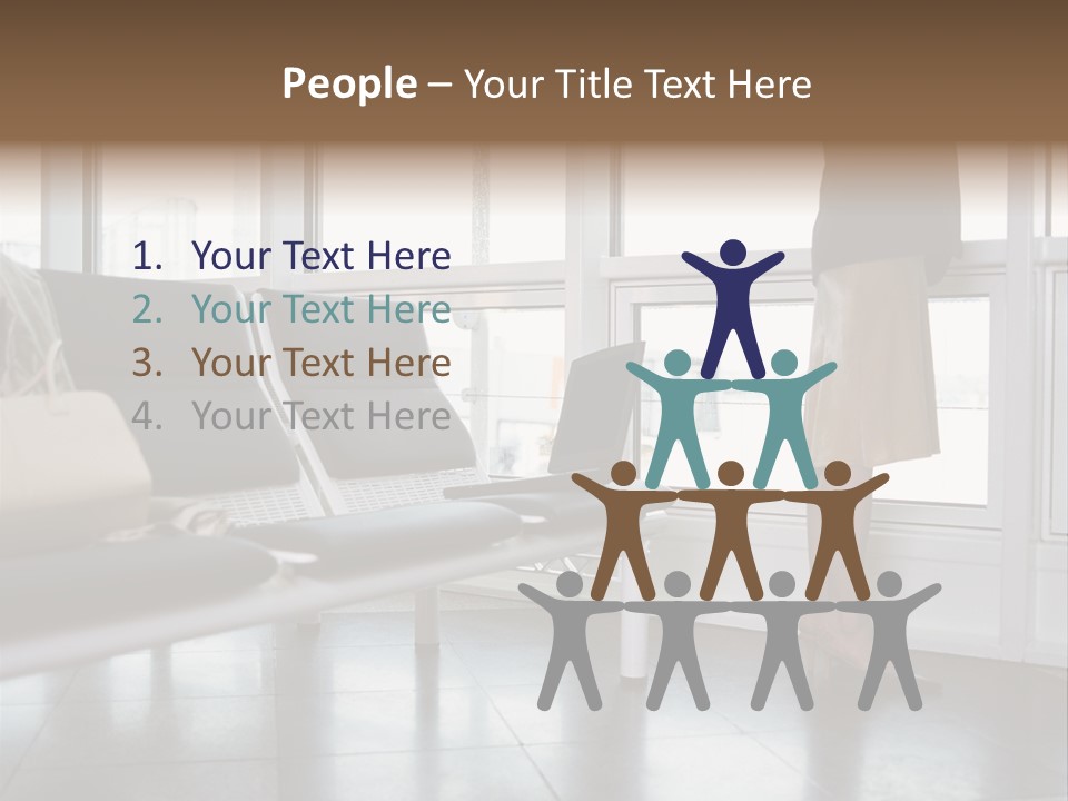 Business People In A Taxi PowerPoint Template