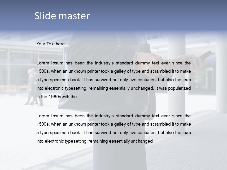 Business People On An Aeroplane PowerPoint Template