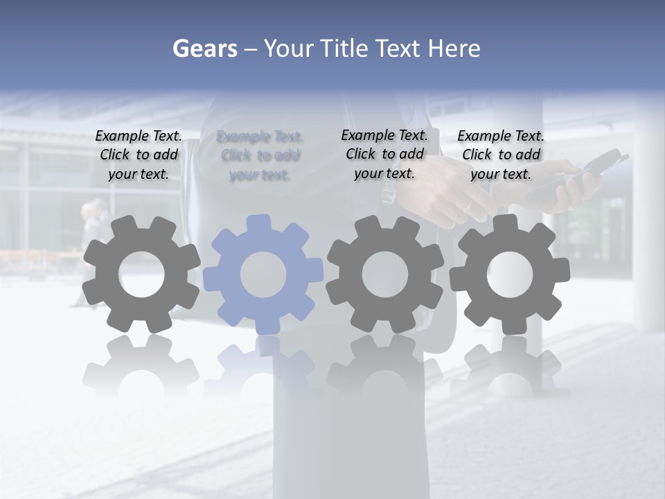 Business People On An Aeroplane PowerPoint Template