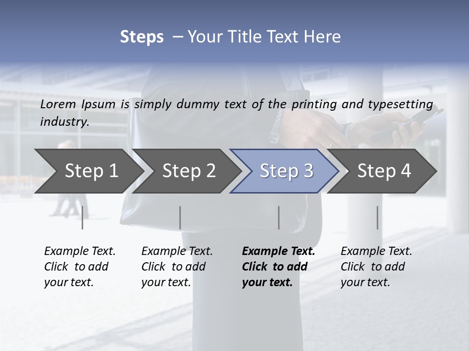 Business People On An Aeroplane PowerPoint Template