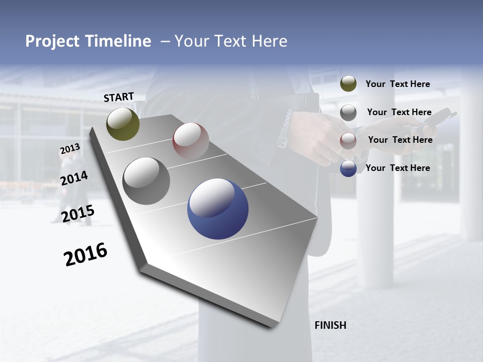 Business People On An Aeroplane PowerPoint Template