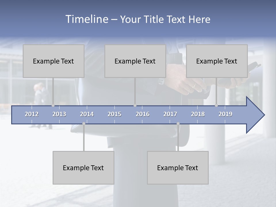 Business People On An Aeroplane PowerPoint Template