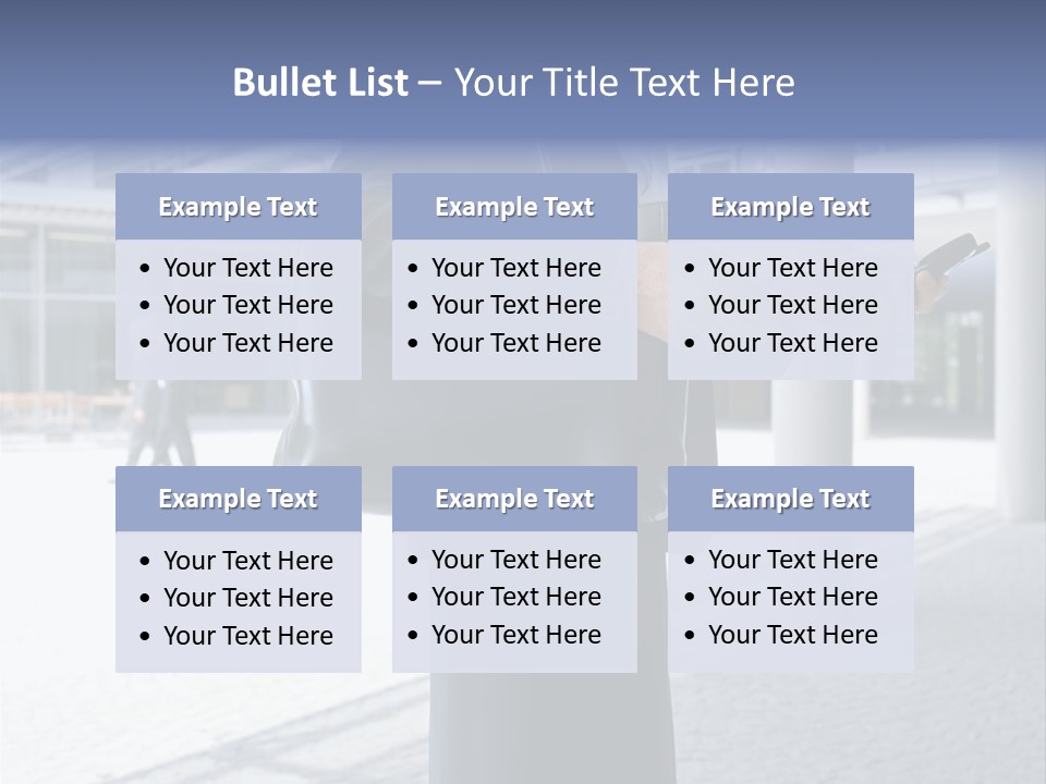 Business People On An Aeroplane PowerPoint Template