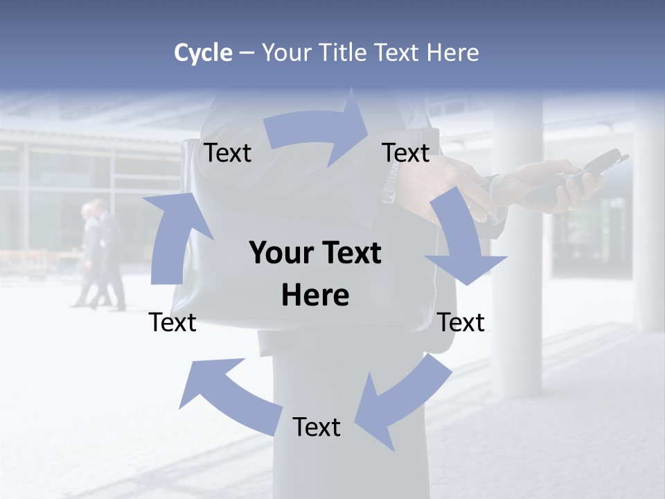 Business People On An Aeroplane PowerPoint Template