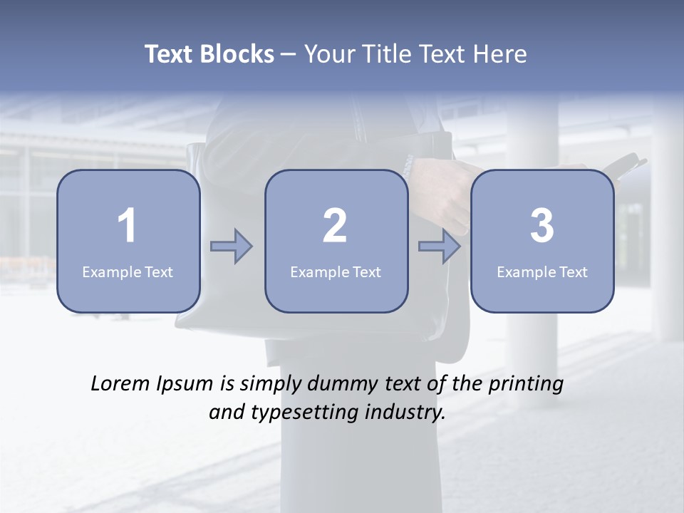 Business People On An Aeroplane PowerPoint Template