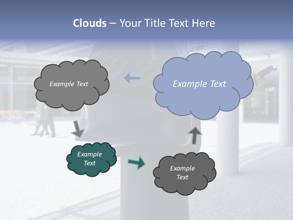 Business People On An Aeroplane PowerPoint Template