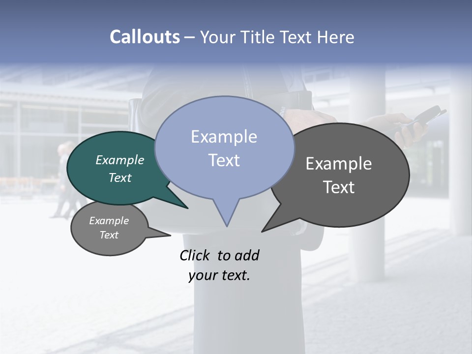 Business People On An Aeroplane PowerPoint Template
