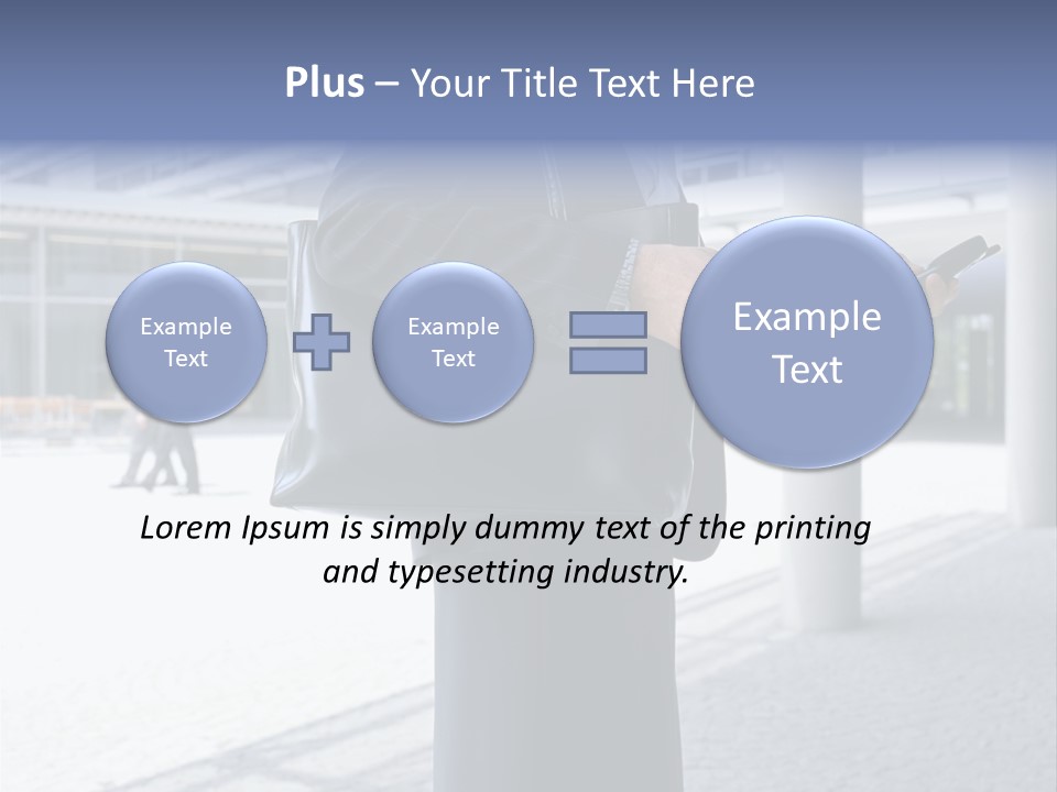 Business People On An Aeroplane PowerPoint Template
