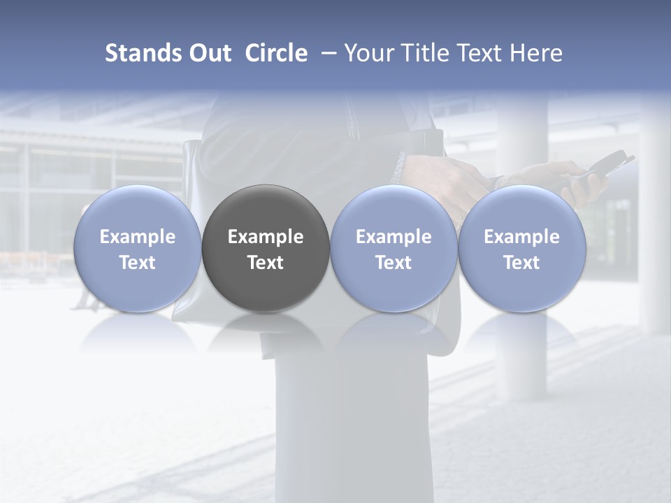 Business People On An Aeroplane PowerPoint Template