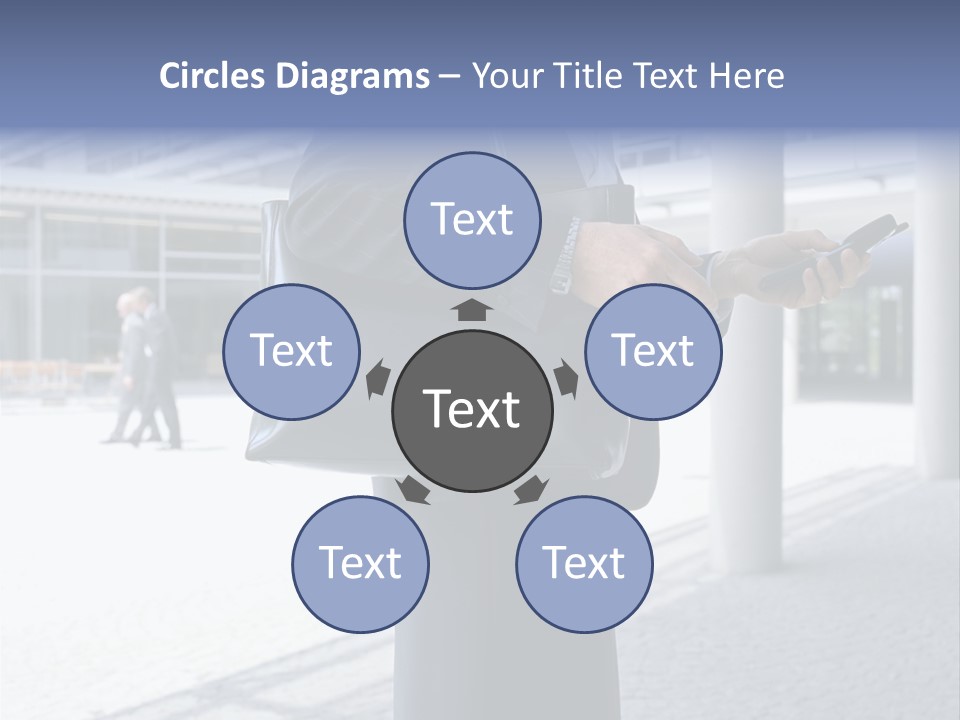 Business People On An Aeroplane PowerPoint Template