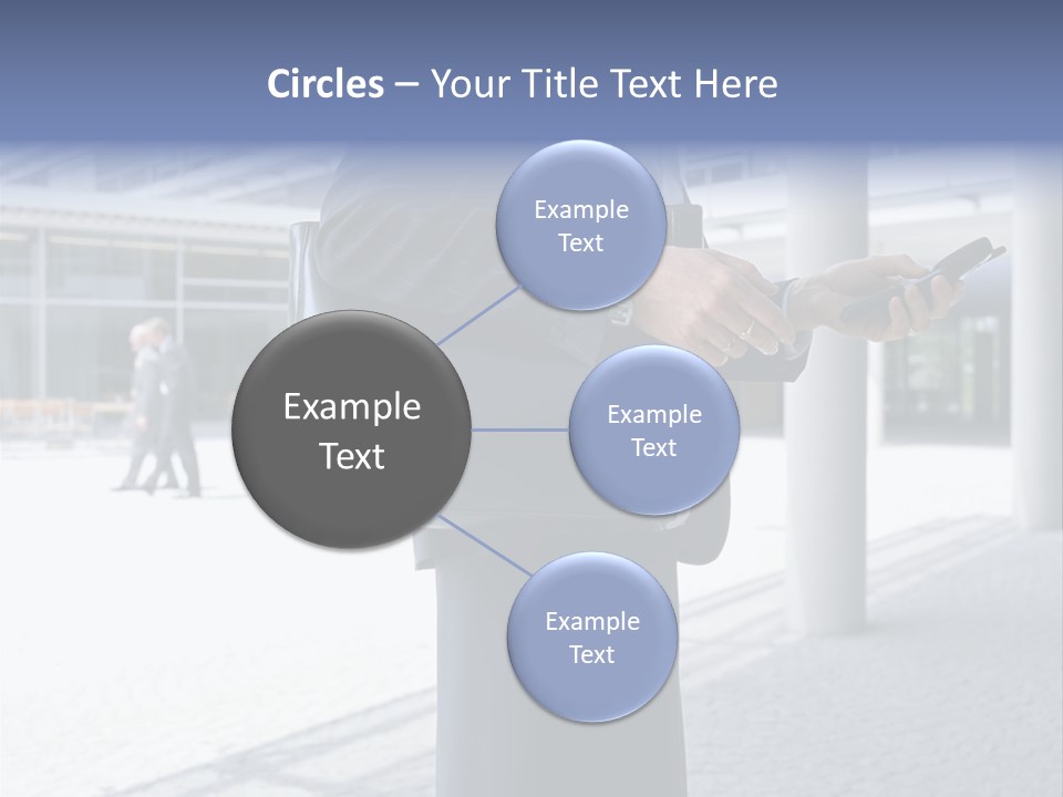 Business People On An Aeroplane PowerPoint Template