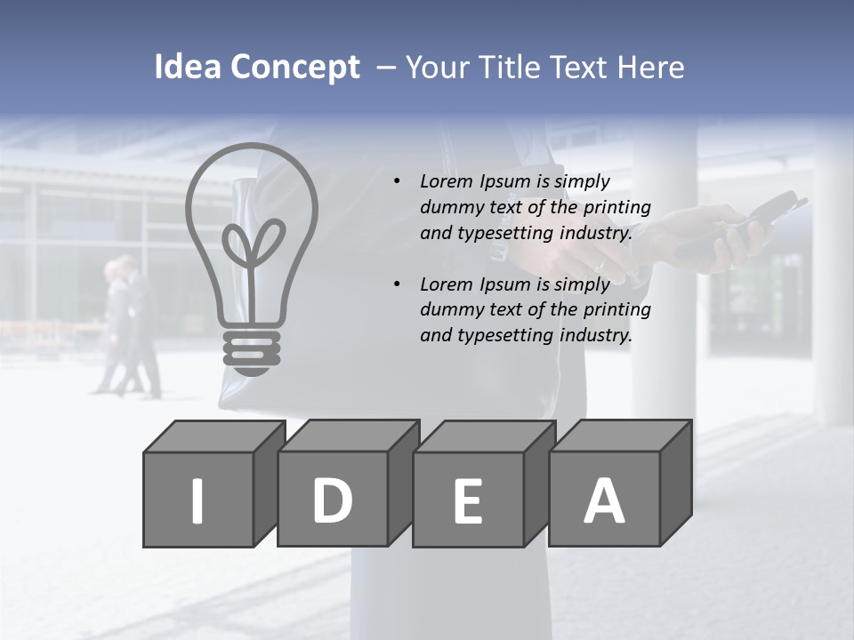 Business People On An Aeroplane PowerPoint Template