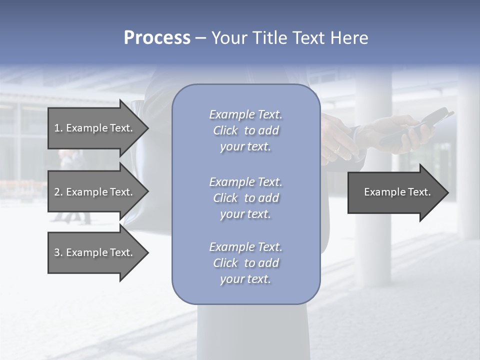 Business People On An Aeroplane PowerPoint Template