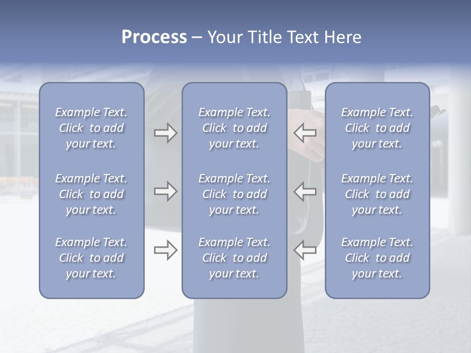 Business People On An Aeroplane PowerPoint Template
