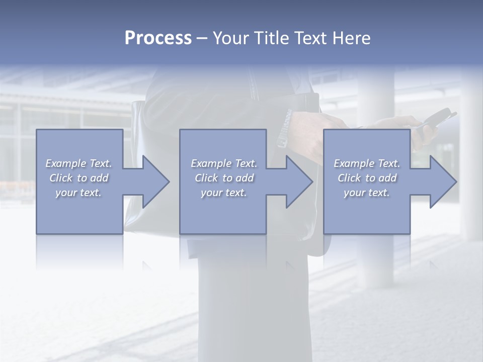Business People On An Aeroplane PowerPoint Template