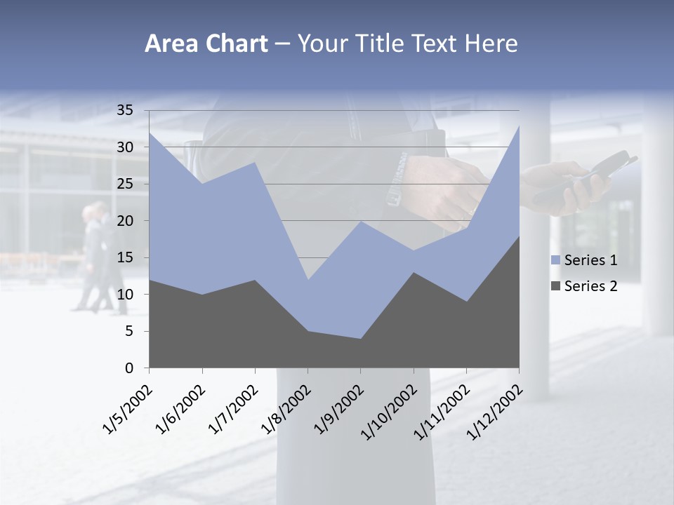 Business People On An Aeroplane PowerPoint Template