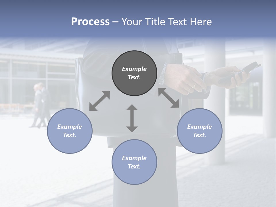 Business People On An Aeroplane PowerPoint Template