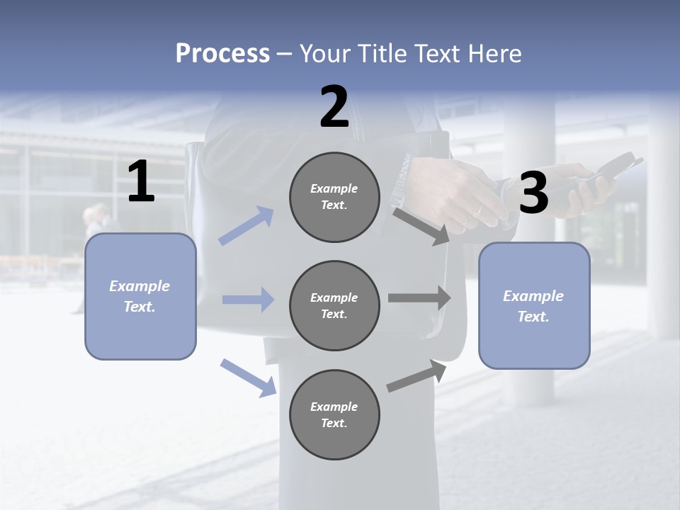 Business People On An Aeroplane PowerPoint Template