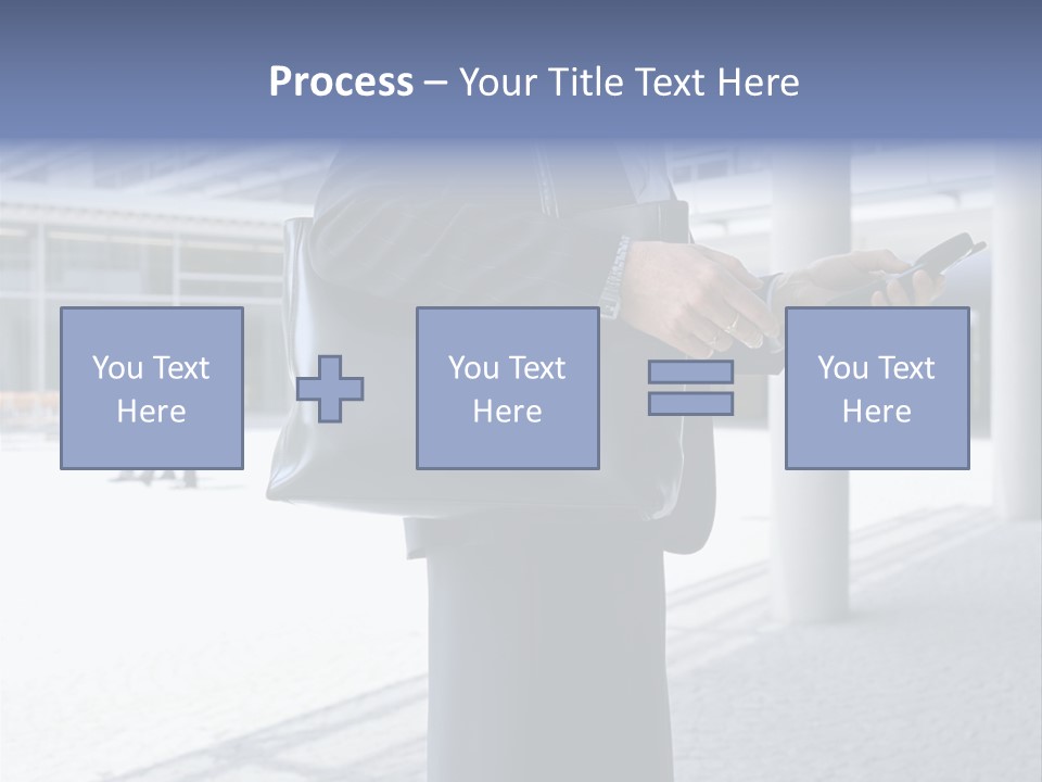 Business People On An Aeroplane PowerPoint Template
