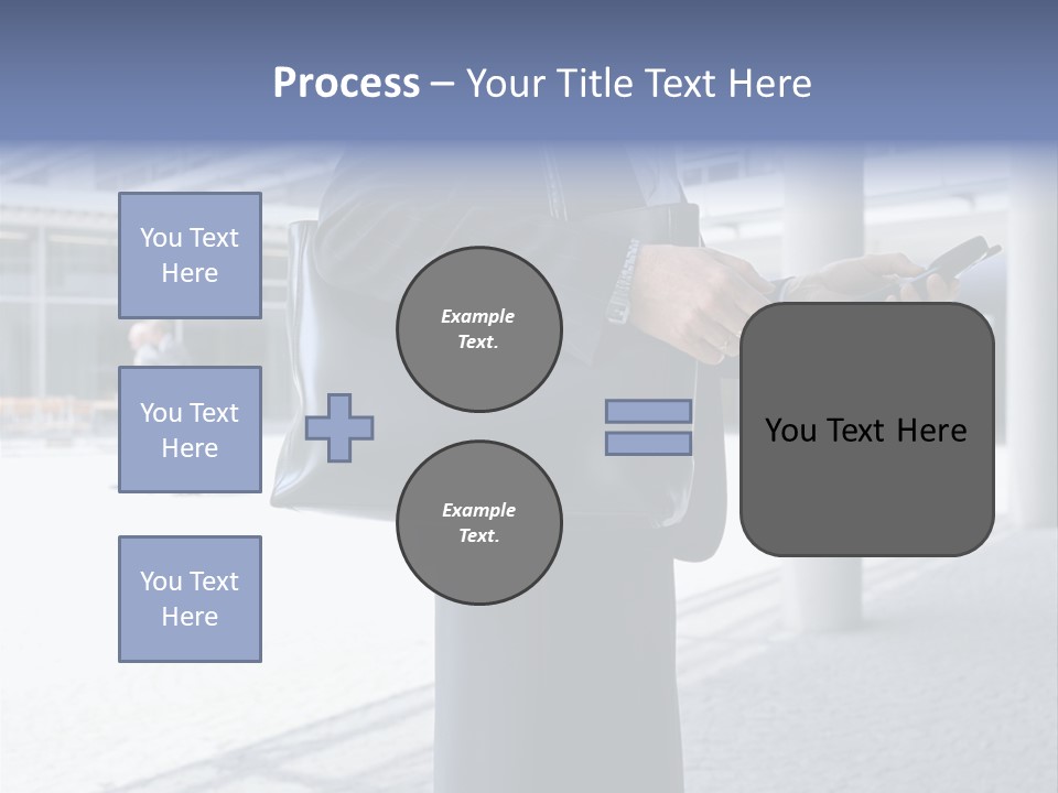Business People On An Aeroplane PowerPoint Template