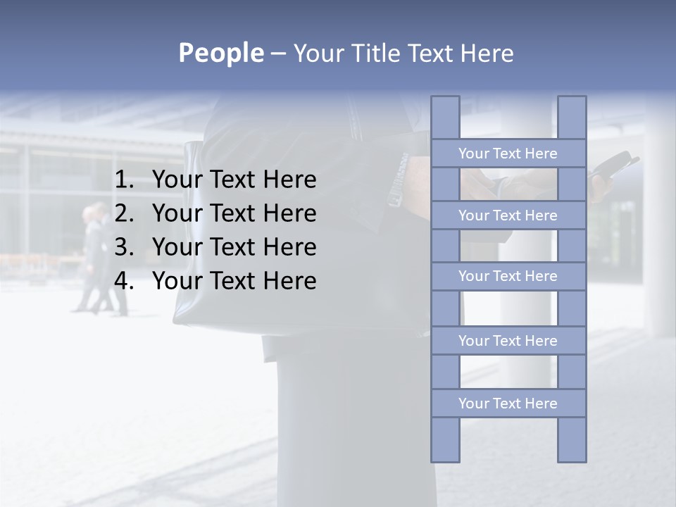 Business People On An Aeroplane PowerPoint Template