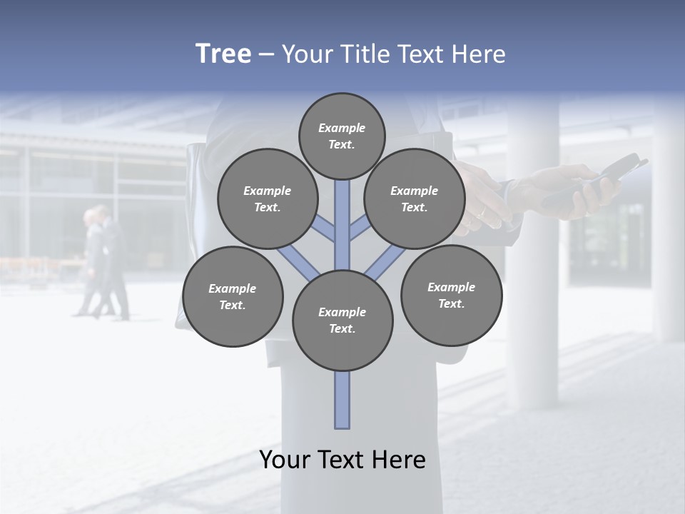 Business People On An Aeroplane PowerPoint Template