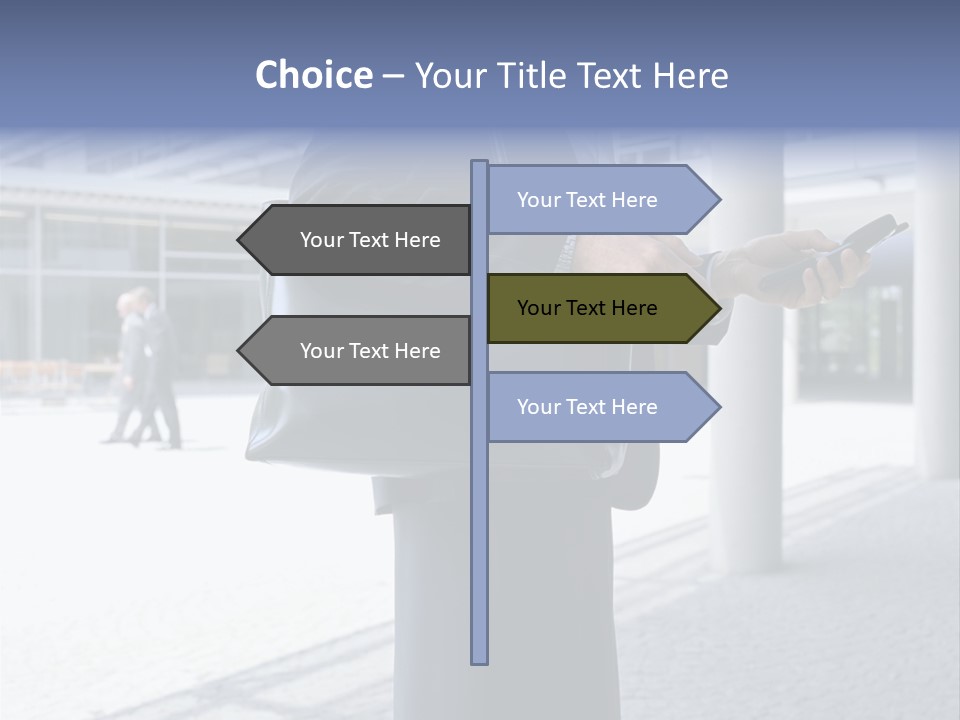 Business People On An Aeroplane PowerPoint Template