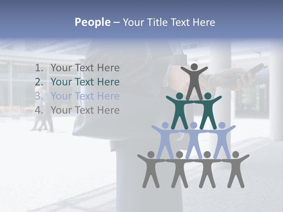 Business People On An Aeroplane PowerPoint Template