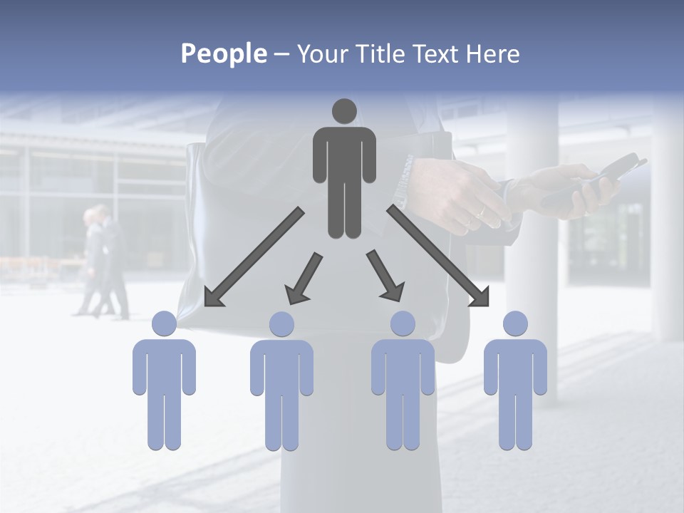 Business People On An Aeroplane PowerPoint Template