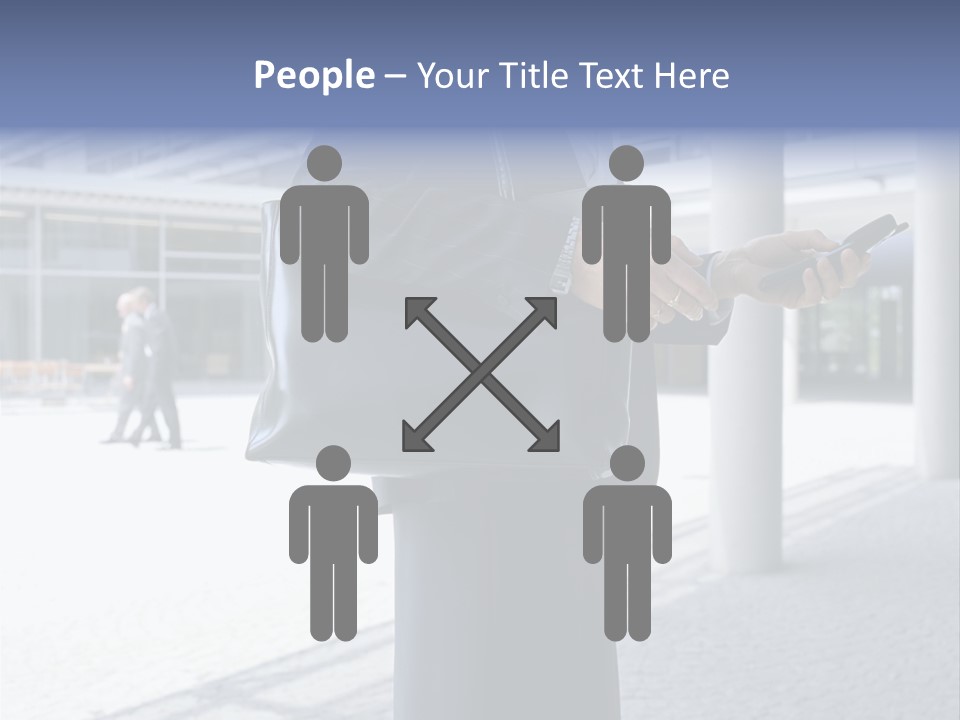 Business People On An Aeroplane PowerPoint Template