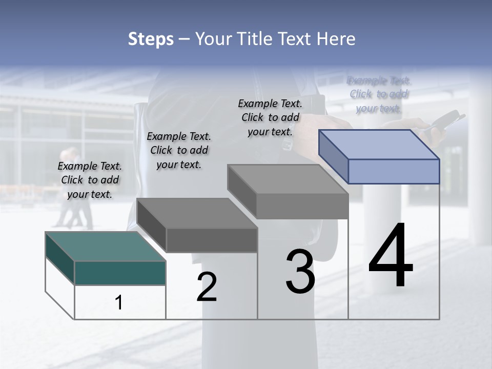 Business People On An Aeroplane PowerPoint Template