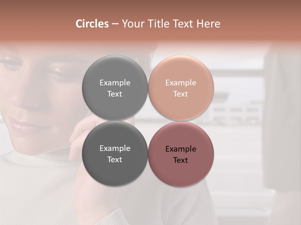 Woman Using Mobile Phone In Departure Lounge PowerPoint Template