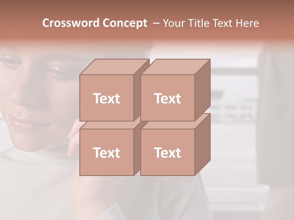 Woman Using Mobile Phone In Departure Lounge PowerPoint Template