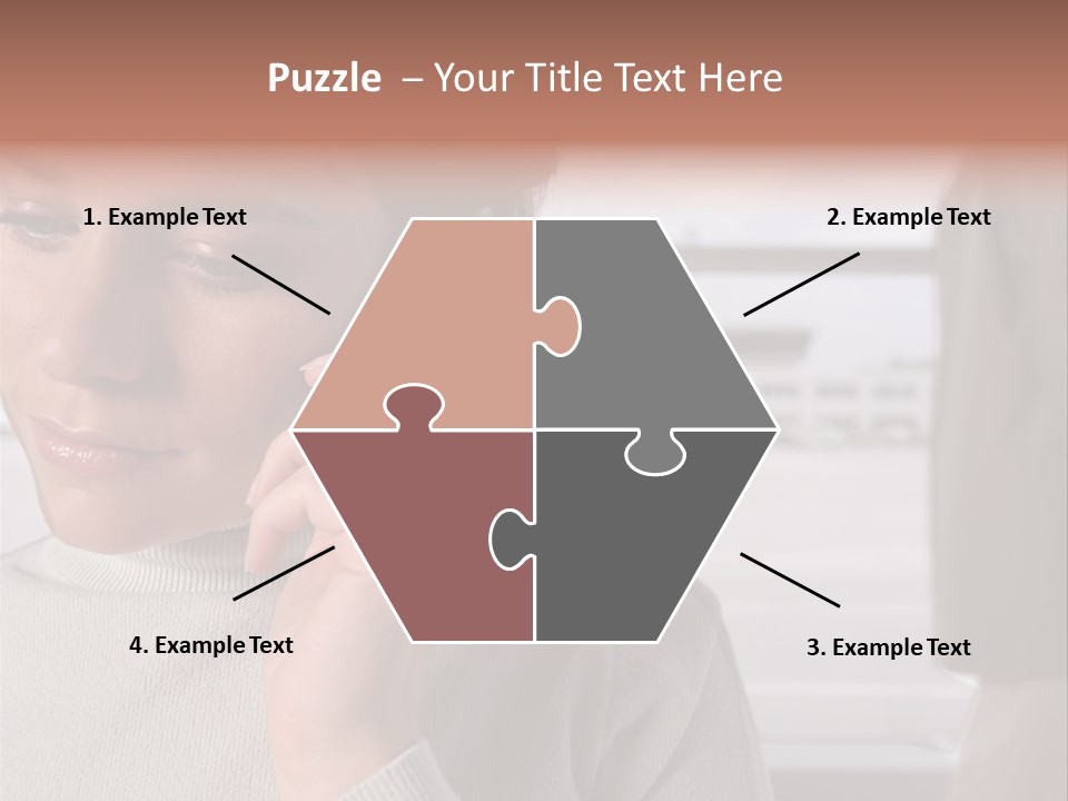 Woman Using Mobile Phone In Departure Lounge PowerPoint Template