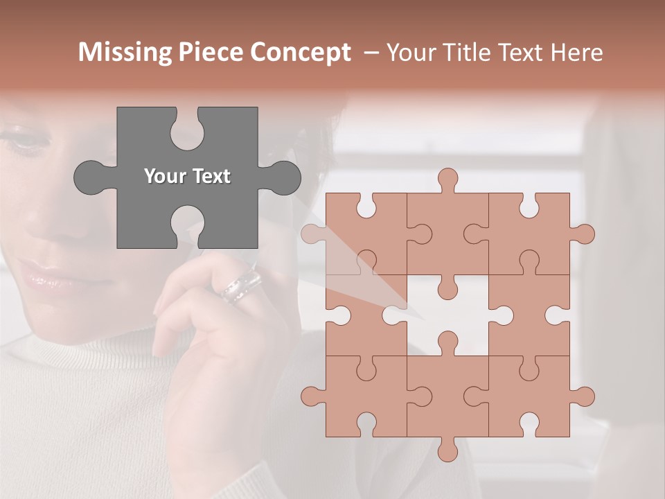 Woman Using Mobile Phone In Departure Lounge PowerPoint Template