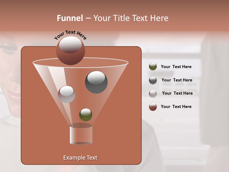 Woman Using Mobile Phone In Departure Lounge PowerPoint Template
