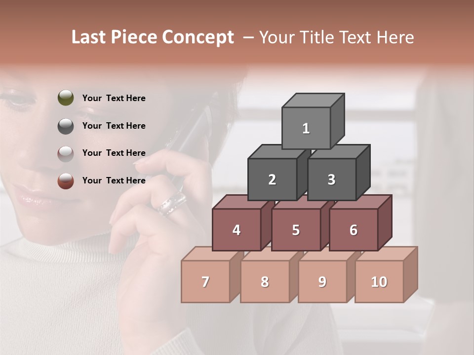Woman Using Mobile Phone In Departure Lounge PowerPoint Template