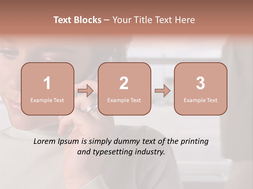 Woman Using Mobile Phone In Departure Lounge PowerPoint Template