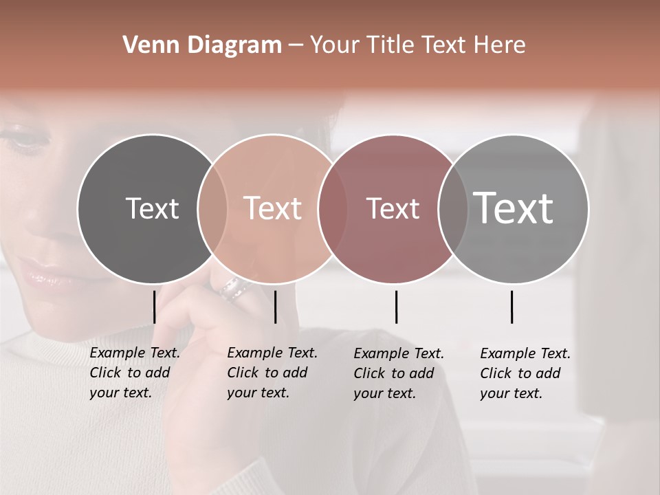 Woman Using Mobile Phone In Departure Lounge PowerPoint Template