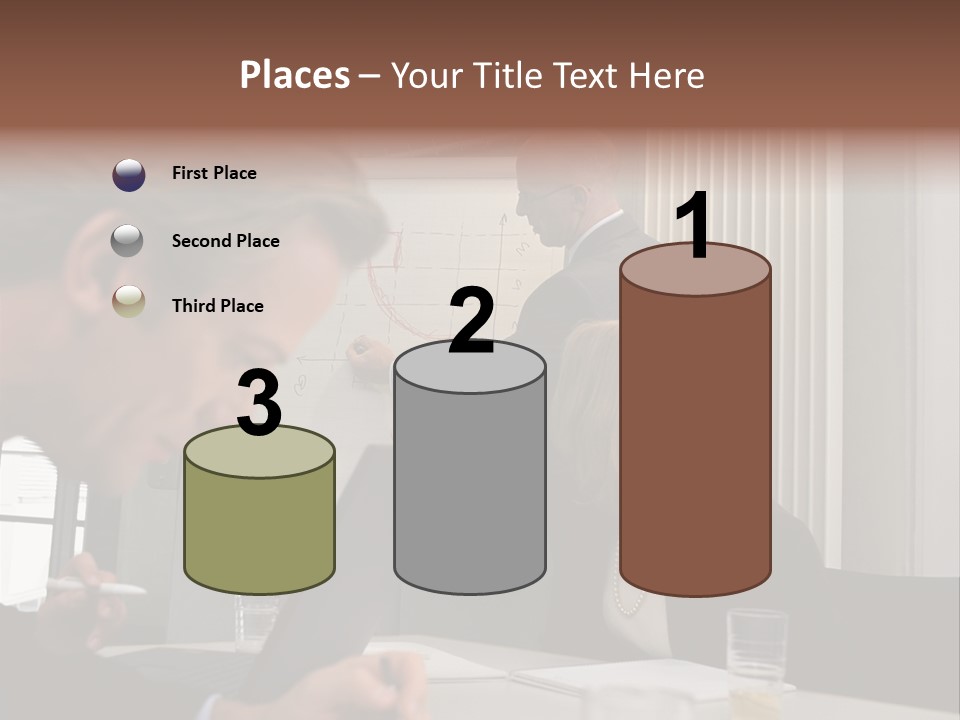 Business People In A Presentation PowerPoint Template