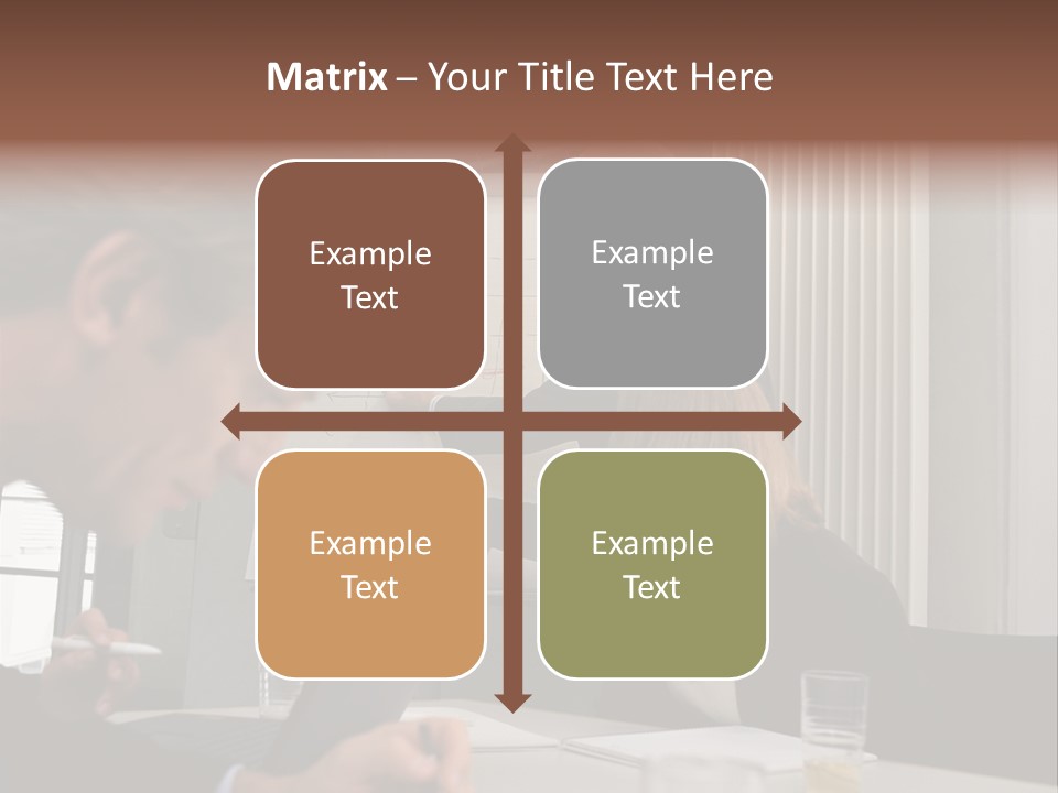 Business People In A Presentation PowerPoint Template