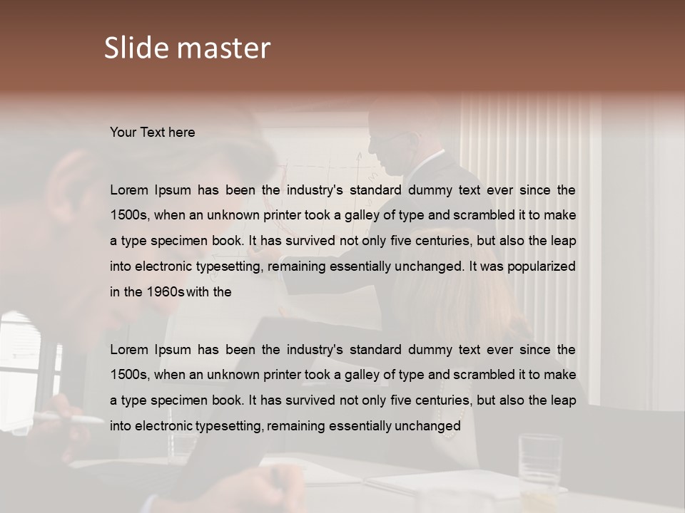 Business People In A Presentation PowerPoint Template